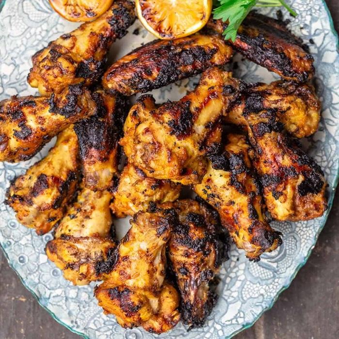 Chicken wings with cumin, lemon & garlic