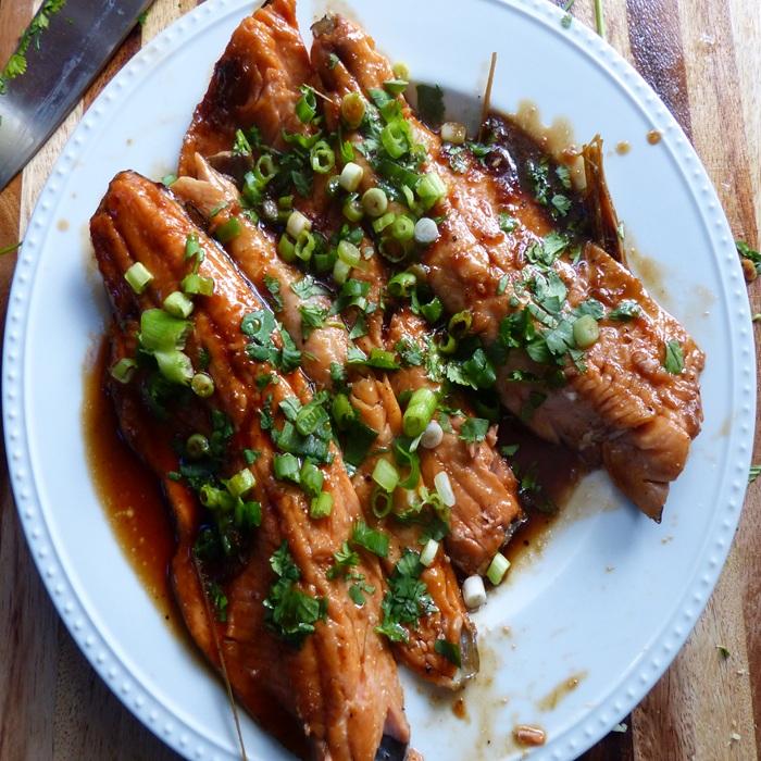 Vietnamese caramel trout