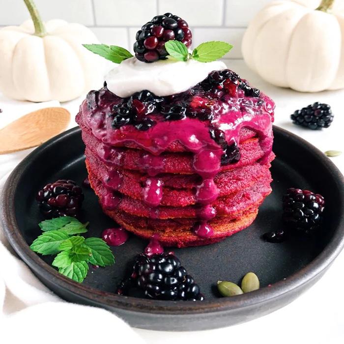 Beetroot pancakes