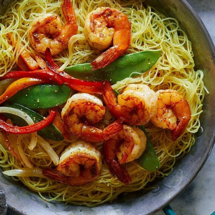 Singapore Noodles with Shrimp